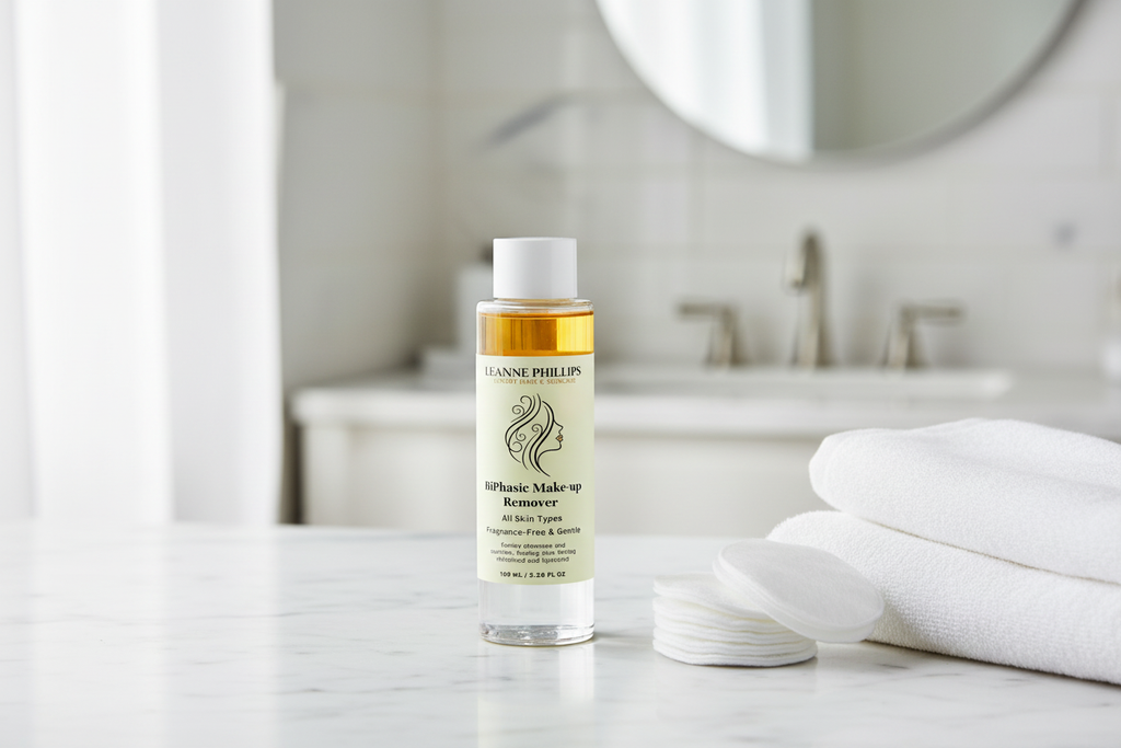 BiPhasic Make-up Remover in elegant setting