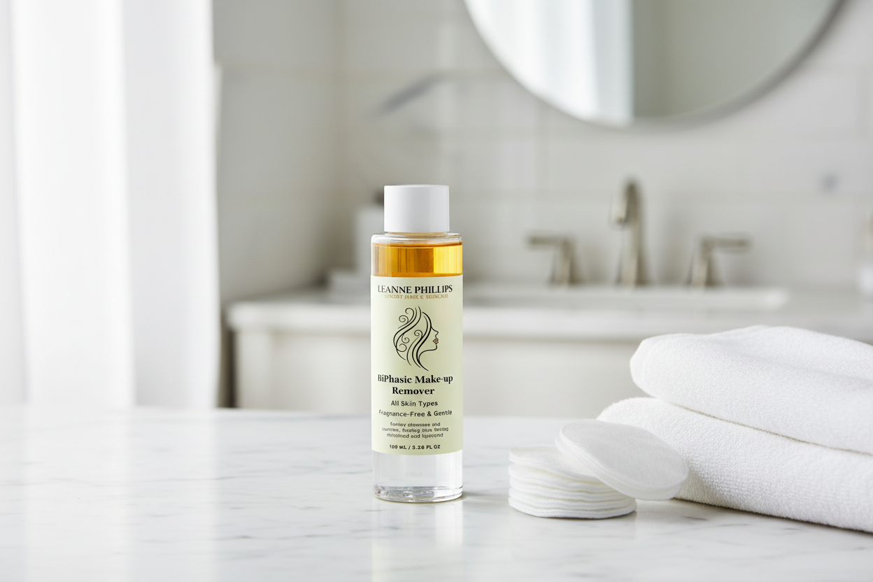 BiPhasic Make-up Remover in elegant setting